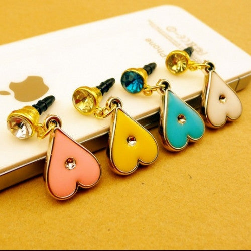 iphone 4 4s 5 5s 5c 3gs red peach dust proof cap for 3.5mm earphone jack plug - iphone accessories anti dust plug